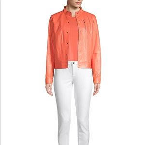 Lafayette 148 Lambskin Leather Jacket